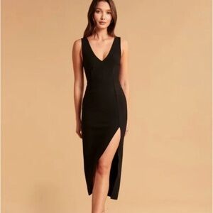 Abercrombie & Fitch Black Bodycon Midi Dress